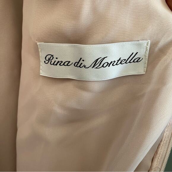 Rina Di Montella Floral Spring Shimmer Beaded Shift Dress Size 16 - Picture 10 of 14